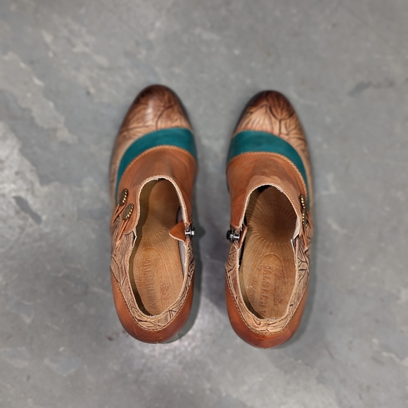 Handpainted Leather boho Oxford Pumps Size 39 L'Artiste by Spring Step Ophitia - Picture 12 of 14